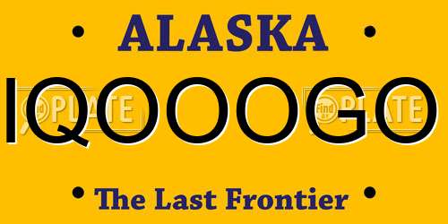 IQOOOGO Alaska License Plate