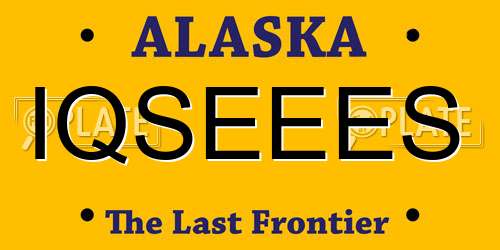 IQSEEES Alaska License Plate