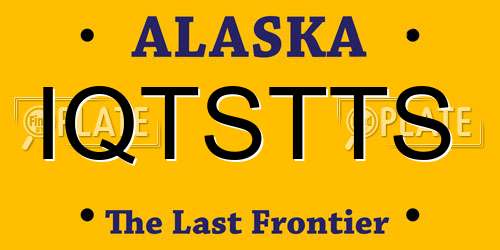 IQTSTTS Alaska License Plate
