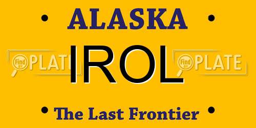 IROL Alaska License Plate