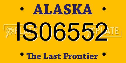 IS06552 Alaska License Plate