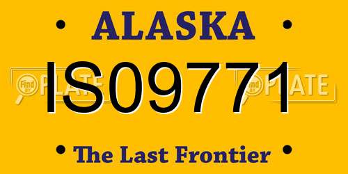 IS09771 Alaska License Plate