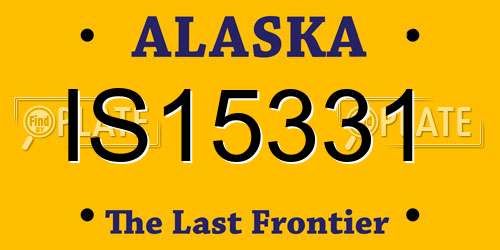 IS15331 Alaska License Plate