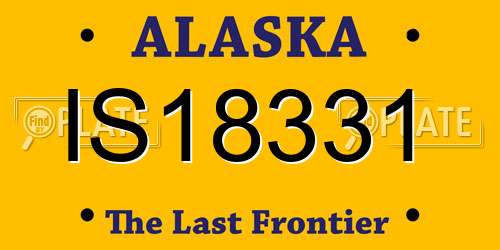 IS18331 Alaska License Plate