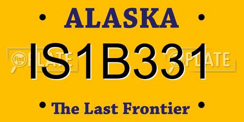 IS1B331 Alaska License Plate