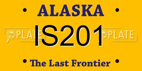 IS201 Alaska License Plate