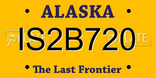 IS2B720 Alaska License Plate