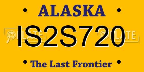 IS2S720 Alaska License Plate