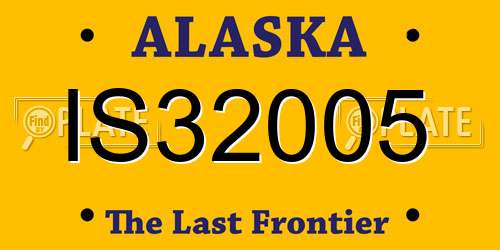 IS32005 Alaska License Plate