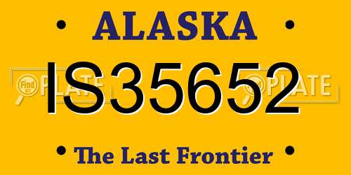 IS35652 Alaska License Plate