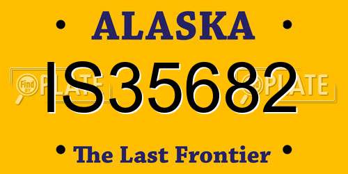 IS35682 Alaska License Plate