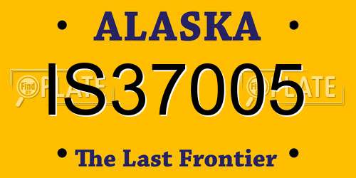 IS37005 Alaska License Plate