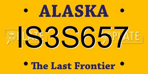 IS3S657 Alaska License Plate