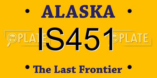 IS451 Alaska License Plate