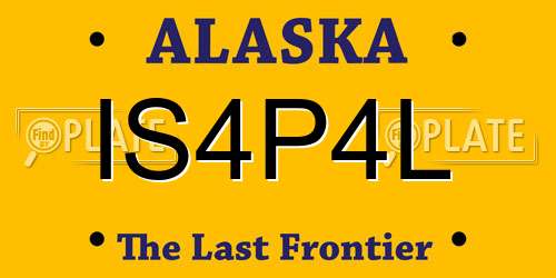 IS4P4L Alaska License Plate
