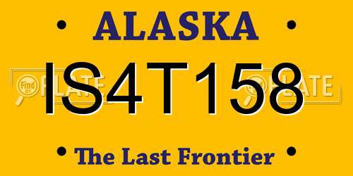 IS4T158 Alaska License Plate