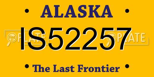 IS52257 Alaska License Plate