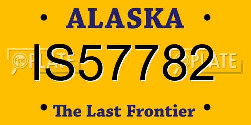 IS57782 Alaska License Plate