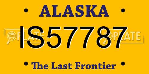 IS57787 Alaska License Plate