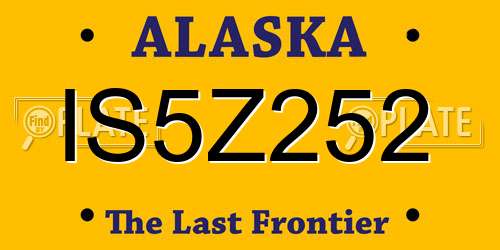 IS5Z252 Alaska License Plate