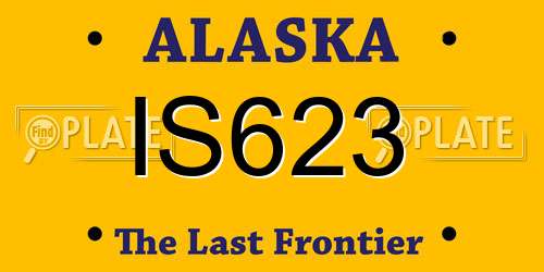IS623 Alaska License Plate