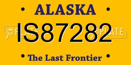 IS87282 Alaska License Plate
