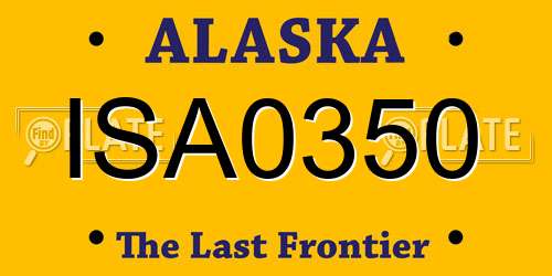 ISA0350 Alaska License Plate
