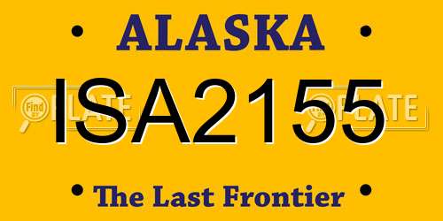 ISA2155 Alaska License Plate