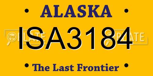 ISA3184 Alaska License Plate