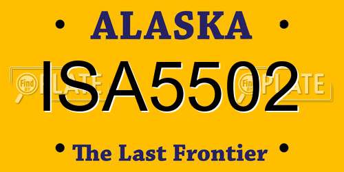 ISA5502 Alaska License Plate
