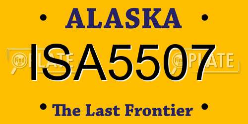 ISA5507 Alaska License Plate