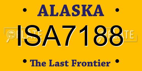 ISA7188 Alaska License Plate