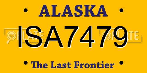 ISA7479 Alaska License Plate