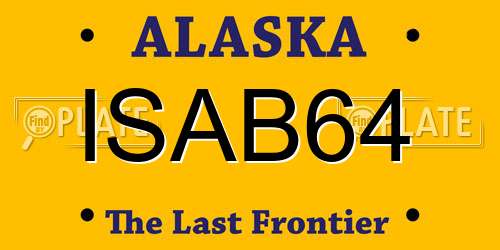 ISAB64 Alaska License Plate