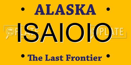 ISAIOIO Alaska License Plate