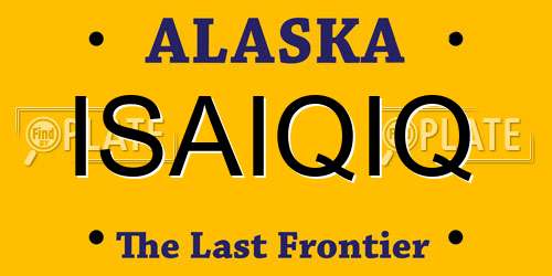 ISAIQIQ Alaska License Plate
