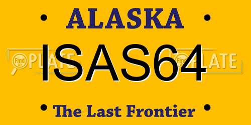 ISAS64 Alaska License Plate