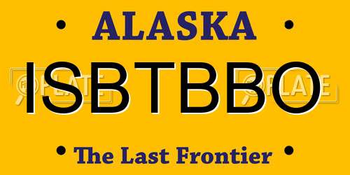 ISBTBBO Alaska License Plate