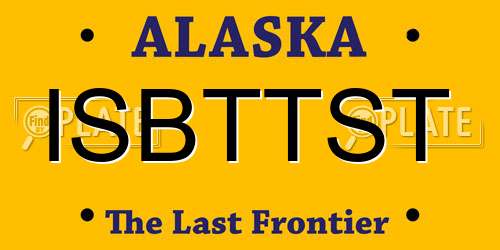 ISBTTST Alaska License Plate