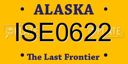 ISE0622 Alaska License Plate