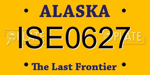ISE0627 Alaska License Plate