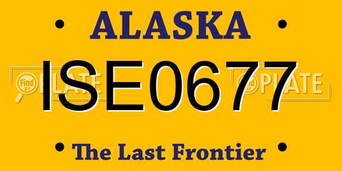 ISE0677 Alaska License Plate