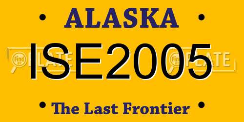 ISE2005 Alaska License Plate