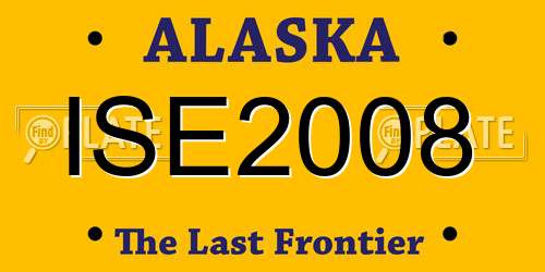 ISE2008 Alaska License Plate