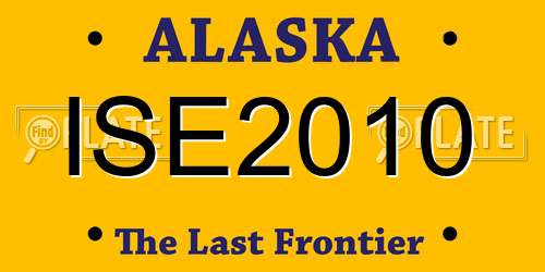 ISE2010 Alaska License Plate