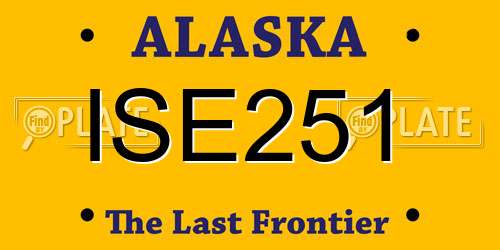 ISE251 Alaska License Plate