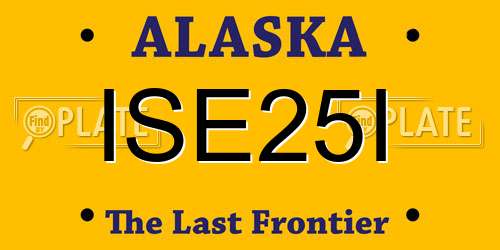ISE25I Alaska License Plate