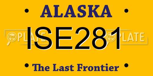 ISE281 Alaska License Plate