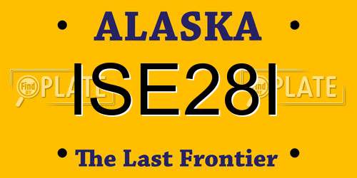 ISE28I Alaska License Plate