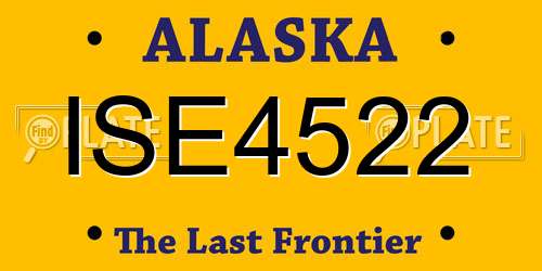 ISE4522 Alaska License Plate
